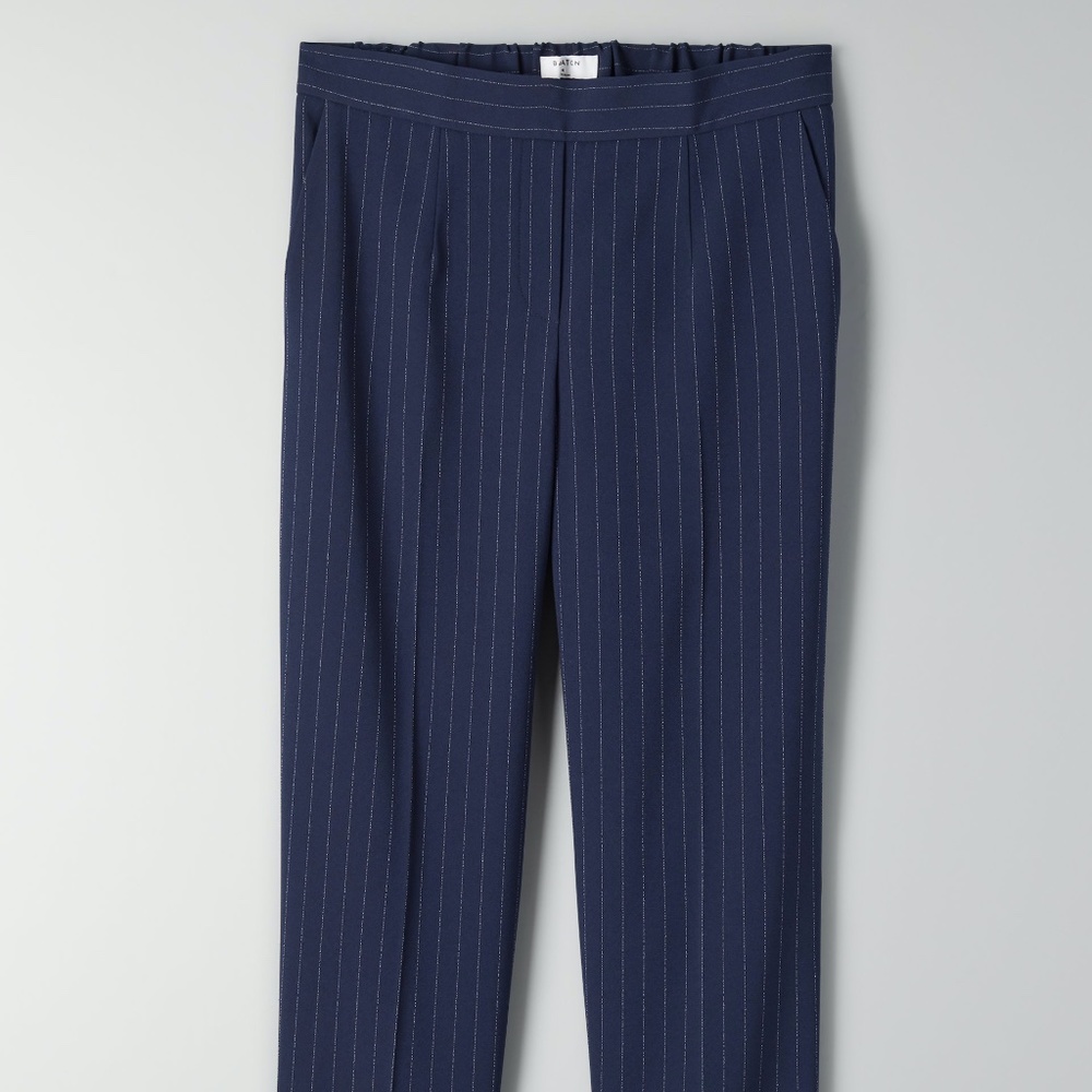 BLACK CONAN PANT PINSTRIPED SIZE 00